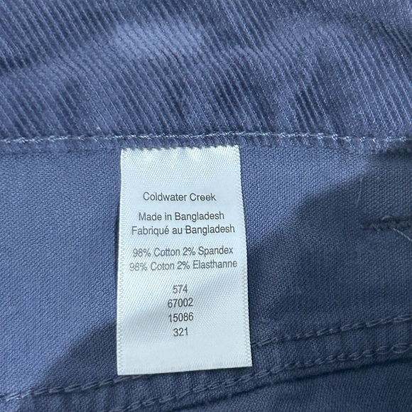 Coldwater Creek Pants Women's Soft Gray Velvet Cords Trouser Slacks 18W - Picture 8 of 10